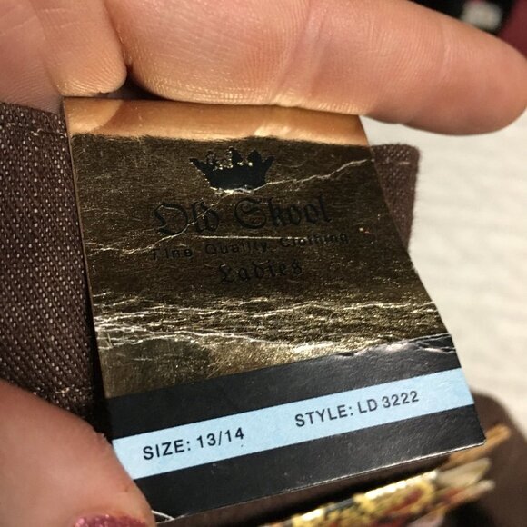 Old School Jeans NwT 13/14 Brown Gold - Picture 3 of 5